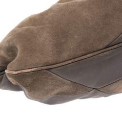 Pre Owned Fendi Brown Suede and Leather To You Clutch Bag