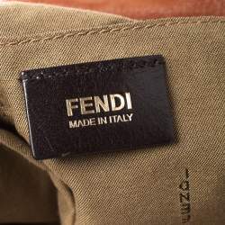 Pre Owned Fendi Brown Suede Chain Handle Tote