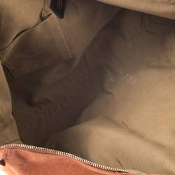 Pre Owned Fendi Brown Suede Chain Handle Tote