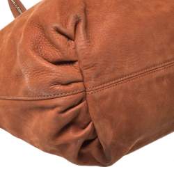 Pre Owned Fendi Brown Suede Chain Handle Tote