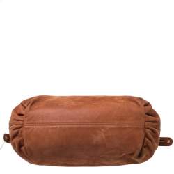 Pre Owned Fendi Brown Suede Chain Handle Tote