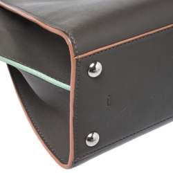 Pre Owned Fendi Dark Grey Leather Mini 3Jours Tote