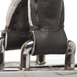 Pre Owned Fendi Dark Grey Leather Mini 3Jours Tote