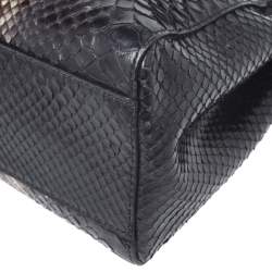 Pre Owned Fendi Multicolor Python Mini Peekaboo Top Handle Bag