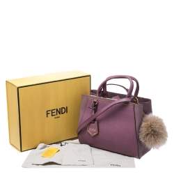 Pre Owned Fendi Lilac Leather Mini 2jours Tote