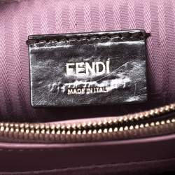 Pre Owned Fendi Lilac Leather Mini 2jours Tote