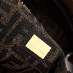 Pre Owned Fendi Tan Leather Large Peekaboo Top Handle Bag