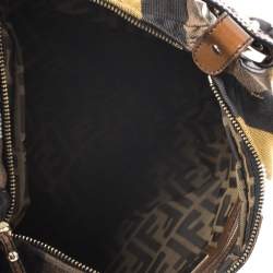 Pre Owned Fendi Multicolor Canvas and Leather Chef Hobo