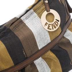 Pre Owned Fendi Multicolor Canvas and Leather Chef Hobo