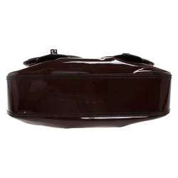 Pre Owned Fendi Dark Brown Patent Leather B Shoulder Bag