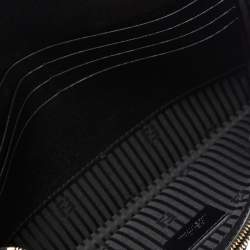 Pre Owned Fendi Black Leather 2 Jours Envelope Clutch