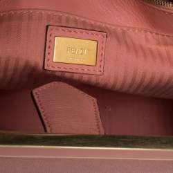 Pre Owned Fendi Peach Leather Mini 2Jours Tote