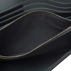 Pre Owned Fendi Grey Leather Chain Clutch