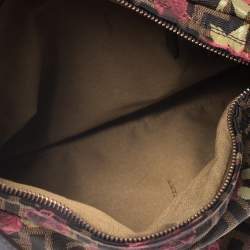 Pre Owned Fendi Tobacco Zucca Canvas and Leather Rose Chef Shoulder Bag