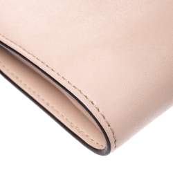 Fendi Beige Leather Bifold F Is Compact Wallet