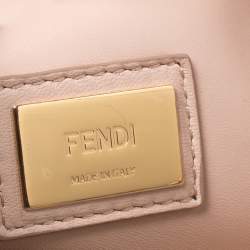 Pre Owned Fendi Tri Color Python Medium Peekaboo Top Handle Bag