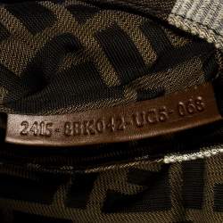 Pre Owned Fendi Multicolor Striped Canvas and Leather Limited Edition Chef Pochette Bag