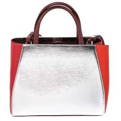 Pre Owned Fendi Multicolor Geometric Leather Mini 2Jours Tote