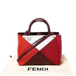 Pre Owned Fendi Multicolor Geometric Leather Mini 2Jours Tote