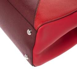 Pre Owned Fendi Multicolor Geometric Leather Mini 2Jours Tote