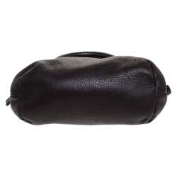 Pre Owned Fendi Dark Brown Leather Selleria Frame Satchel