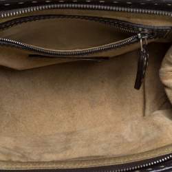 Pre Owned Fendi Dark Brown Leather Selleria Frame Satchel