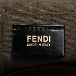 Pre Owned Fendi Multicolor Canvas and Patent Leather Chameleon Satchel