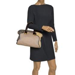 Pre Owned Fendi Multicolor Canvas and Patent Leather Chameleon Satchel