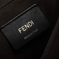 Pre Owned Fendi Brown Leather Small Kan I Shoulder Bag