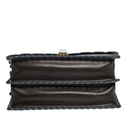 Pre Owned Fendi Brown Leather Small Kan I Shoulder Bag