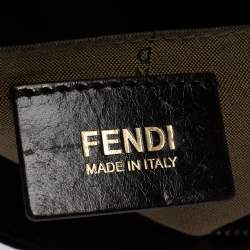 Pre Owned Fendi Tobacco Zucca Canvas and Leather Chef Tote