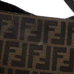 Pre Owned Fendi Tobacco Zucca Canvas and Leather Chef Tote