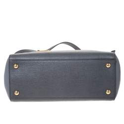 Pre Owned Fendi Grey Two Tone Leather Mini 2Jours Tote