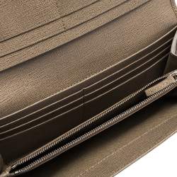 Pre Owned Fendi Beige Leather Flap Continental Wallet