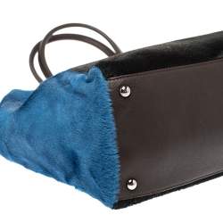 Pre Owned Fendi Tri Color Calfhair and Leather Large 2Jours Tote