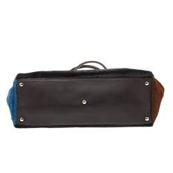 Pre Owned Fendi Tri Color Calfhair and Leather Large 2Jours Tote