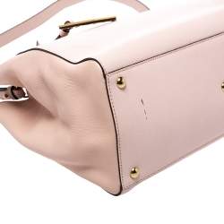 Pre Owned Fendi Light Pink Leather Medium 2Jours Tote