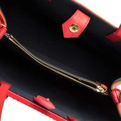 Pre Owned Fendi Orange Studded Neoprene and Leather Medium 2Jours Tote