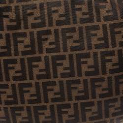 Pre Owned Fendi Tobacco Zucca Canvas and Leather Oyster Hobo