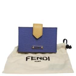 Pre Owned Fendi Multicolor Leather Elite Accordion Card Case