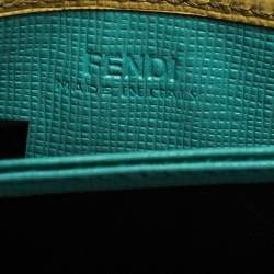 Pre Owned Fendi Multicolor Leather Elite Accordion Card Case