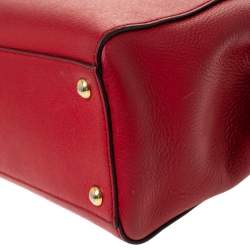 Pre Owned Fendi Red Leather Mini 2Jours Tote 