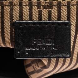 Pre Owned Fendi Black Leather Fendista Pochette Crossbody Bag