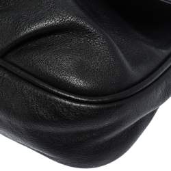 Pre Owned Fendi Black Leather Fendista Pochette Crossbody Bag