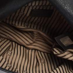 Pre Owned Fendi Black Leather Fendista Pochette Crossbody Bag