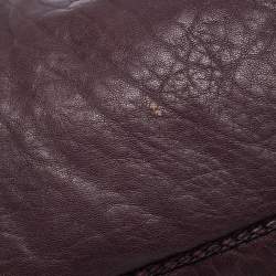 Pre Owned Fendi Purple Leather Mini Spy Hobo