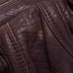 Pre Owned Fendi Purple Leather Mini Spy Hobo