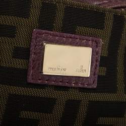 Pre Owned Fendi Purple Leather Mini Spy Hobo