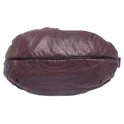 Pre Owned Fendi Purple Leather Mini Spy Hobo