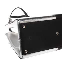 Pre Owned Fendi Black/Silver Leather Large 3Jours Tote